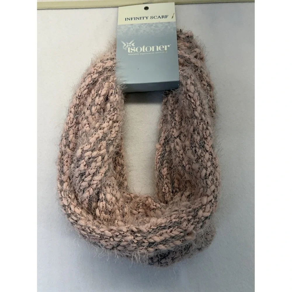 WOMEN'S ISOTONER INFINITY SCARF Pale Pink NWT